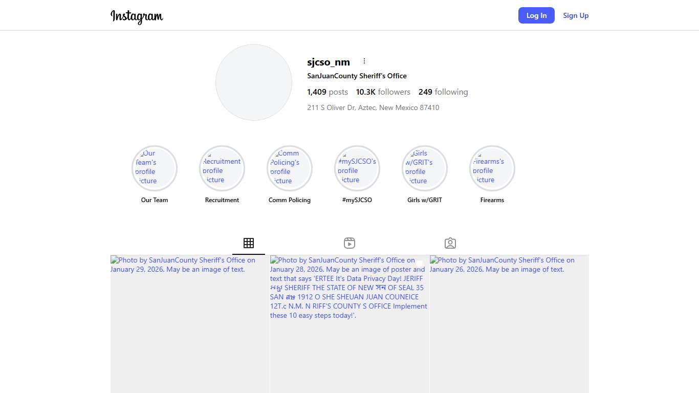 SanJuanCounty Sheriff's Office (@sjcso_nm) • Instagram photos and videos