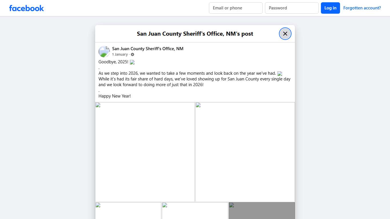 Goodbye, 2025! 😎 .... - San Juan County Sheriff's Office, NM Facebook
