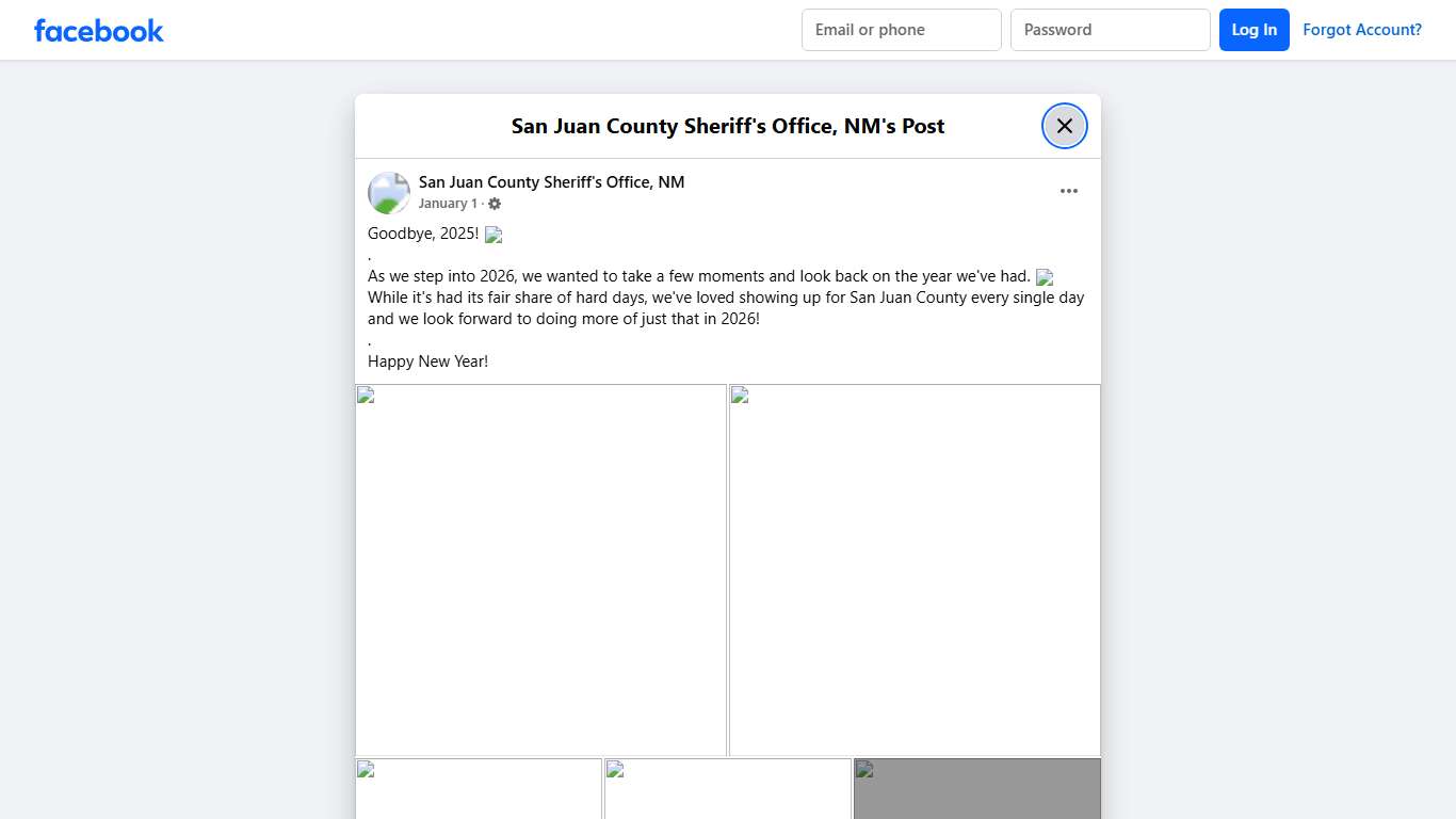 Goodbye, 2025! 😎 .... - San Juan County Sheriff's Office, NM Facebook